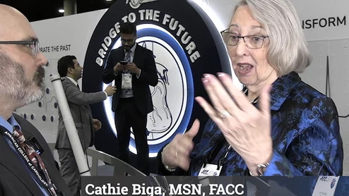 ACC President Cathie Biga explains how cardiologist employment models undergoing a profound transformation during an interview with Cardiovascular Digital Editor Dave Fornell at ACC 2024.